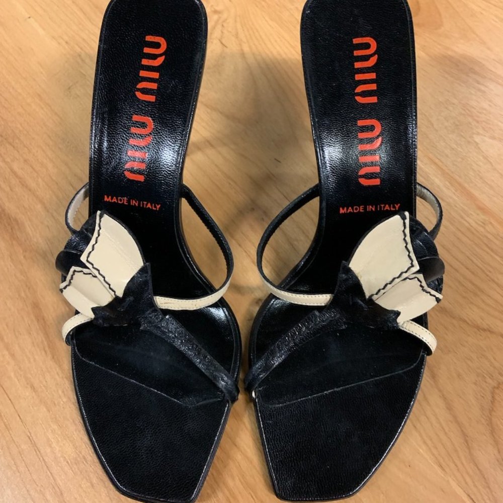 Miu Miu Kitten Heel Slides